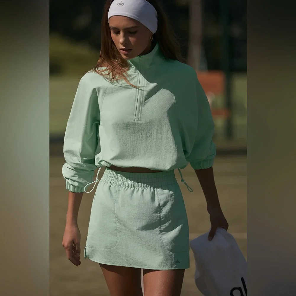 Alo Yoga Alumni Tennis Skirt Spearmint XS